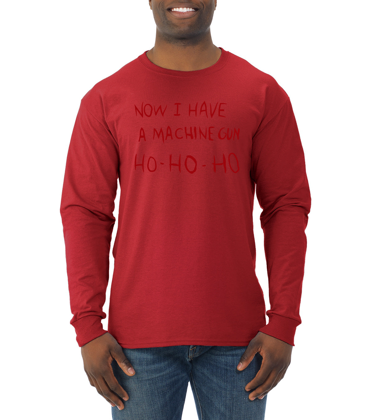 Die Hard Now I Have a Machine Gun Ho ho ho Christmas Mens Long Sleeve Shirt