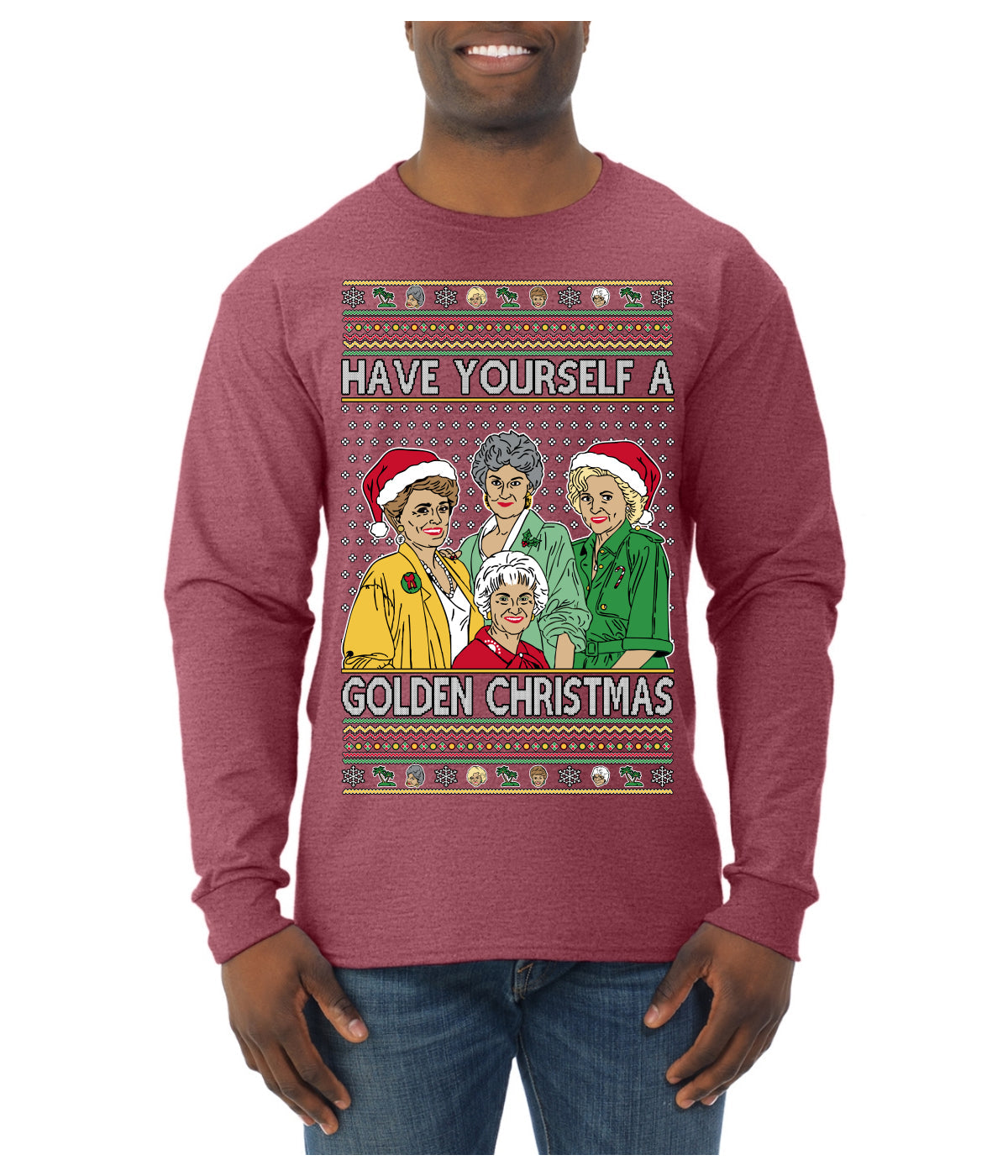 Have Yourself a Golden Christmas Classic TV Show Ugly Christmas Sweater Mens Long Sleeve Shirt