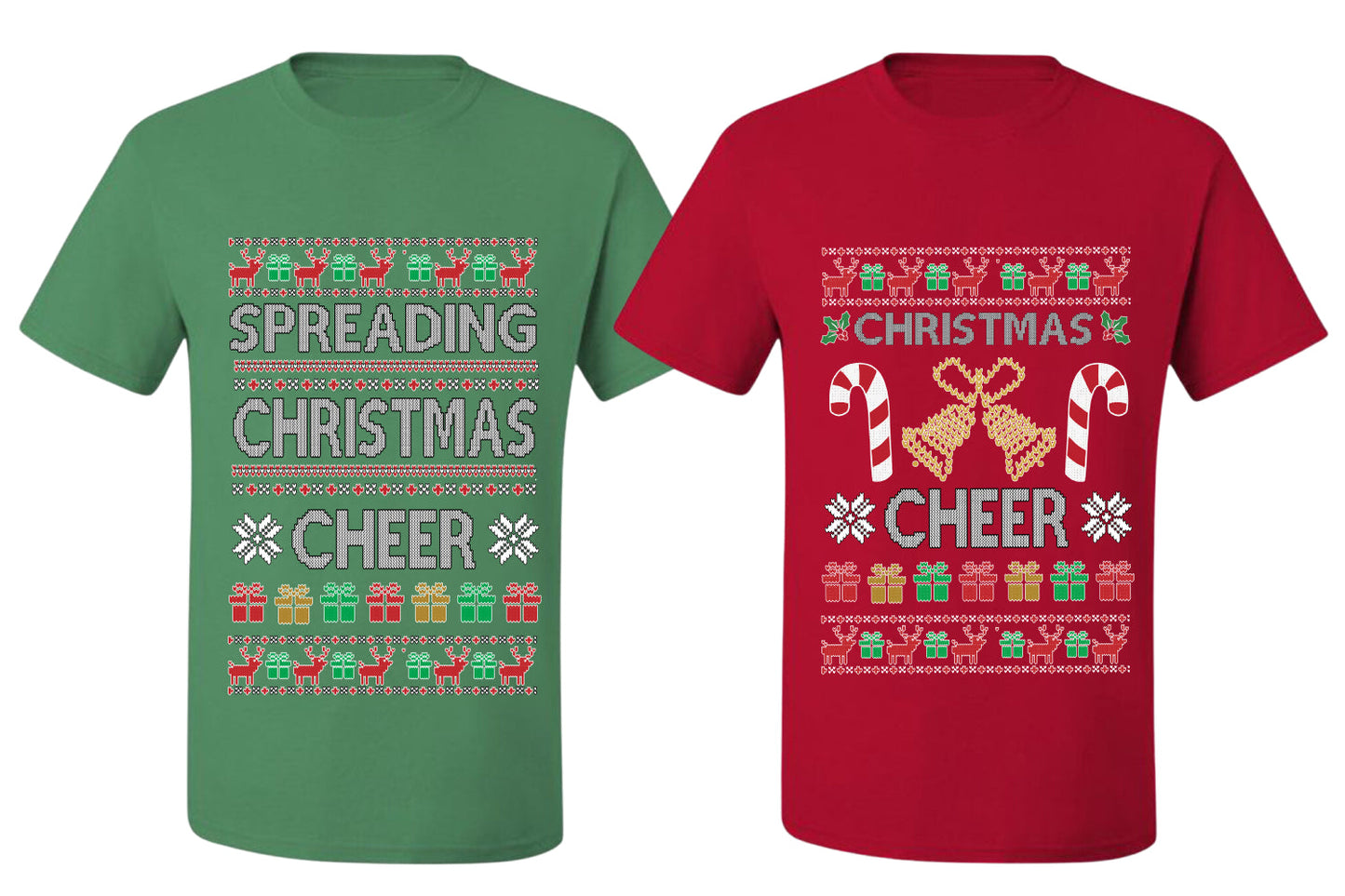 Spreading Christmas Cheer Sweater Girlfriend Boyfriend Gift His and Hers Matching Ugly Christmas Couple T-Shirt