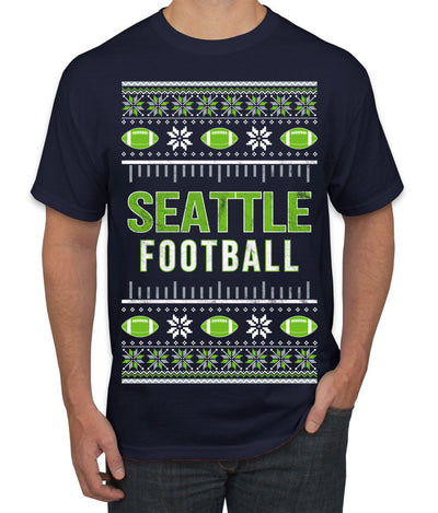 City of Seattle SEA American Football Fantasy Fan Ugly Christmas Sweater Unisex Crewneck Sweatshirt