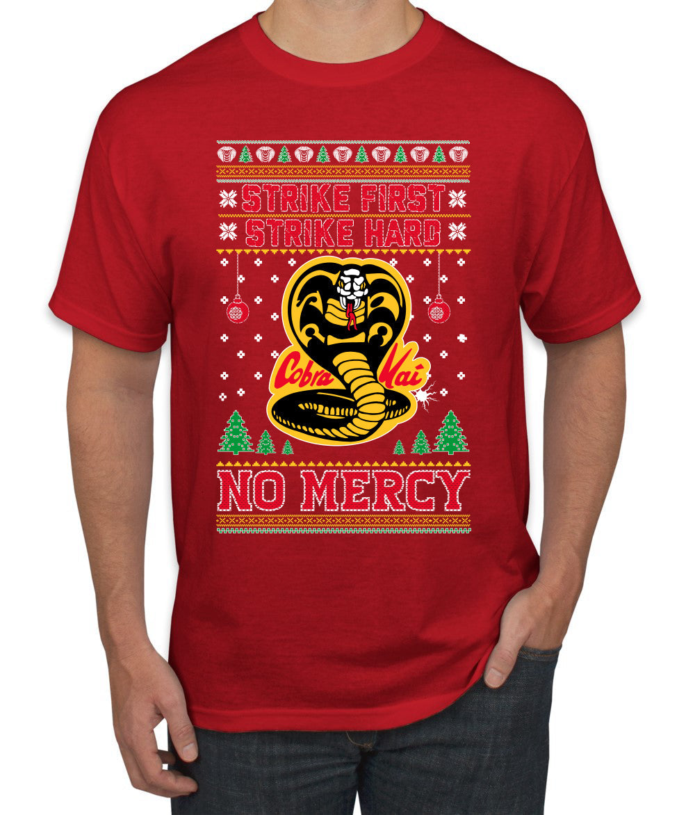 Strike First Strike Hard No Mercy Xmas Ugly Christmas Sweater Men's Graphic T-Shirt