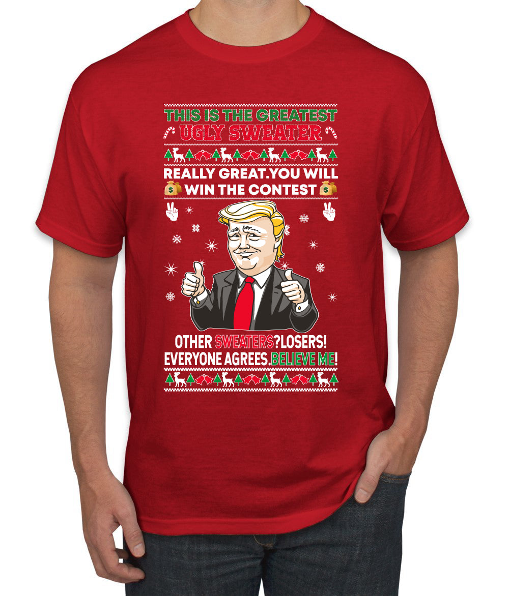 Trump This is the Greatest Ugly Christmas Sweater Men's Graphic T-Shirt
