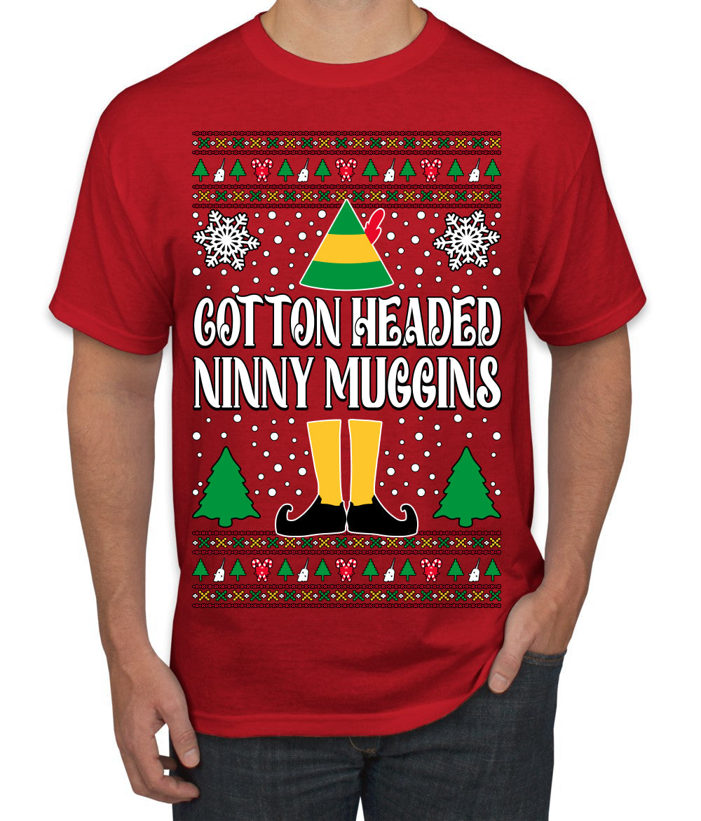 Cotton Headed Muggins Christmas Movie Quote Ugly Christmas Sweater Men's T-Shirt