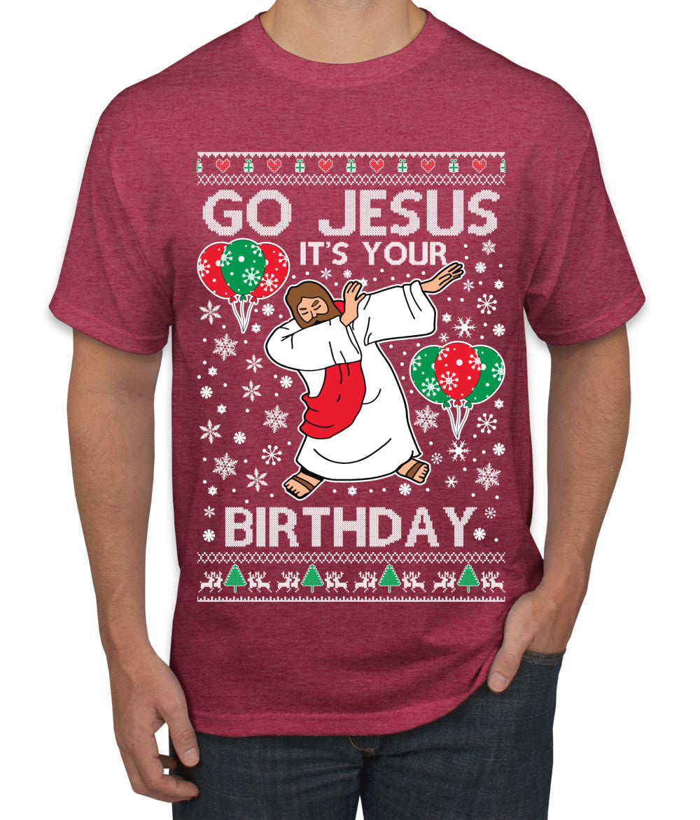 Go Jesus It's Your Birthday Ugly Christmas Sweater Men's T-Shirt