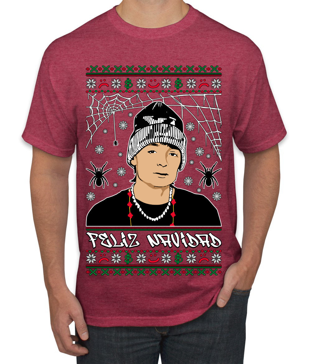 Peso Feliz Navidad Pluma Ugly Christmas Sweater Men's T-Shirt
