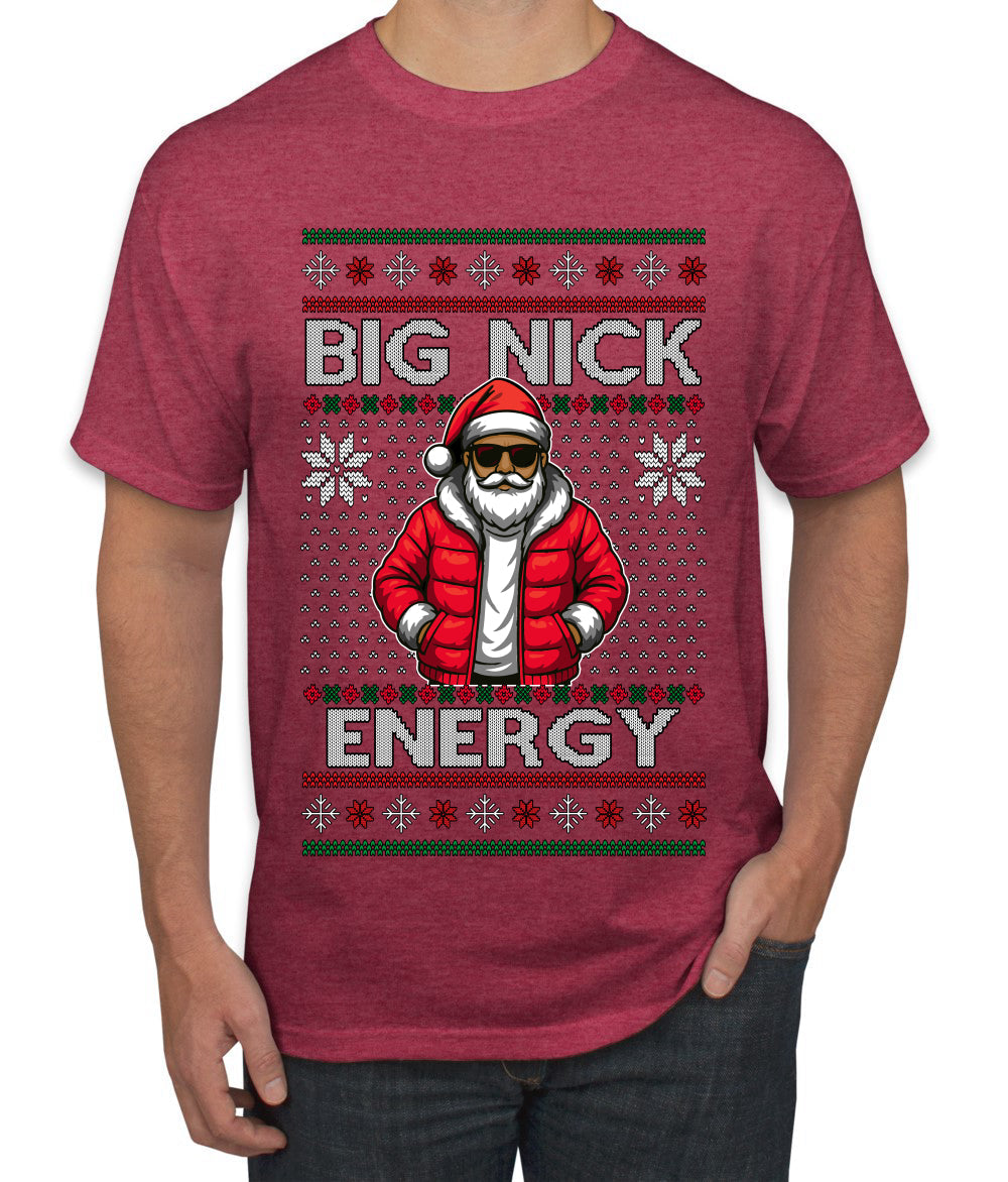 Big Nick Energy, Funny Humor, Ugly Christmas Sweater Men's T-Shirt