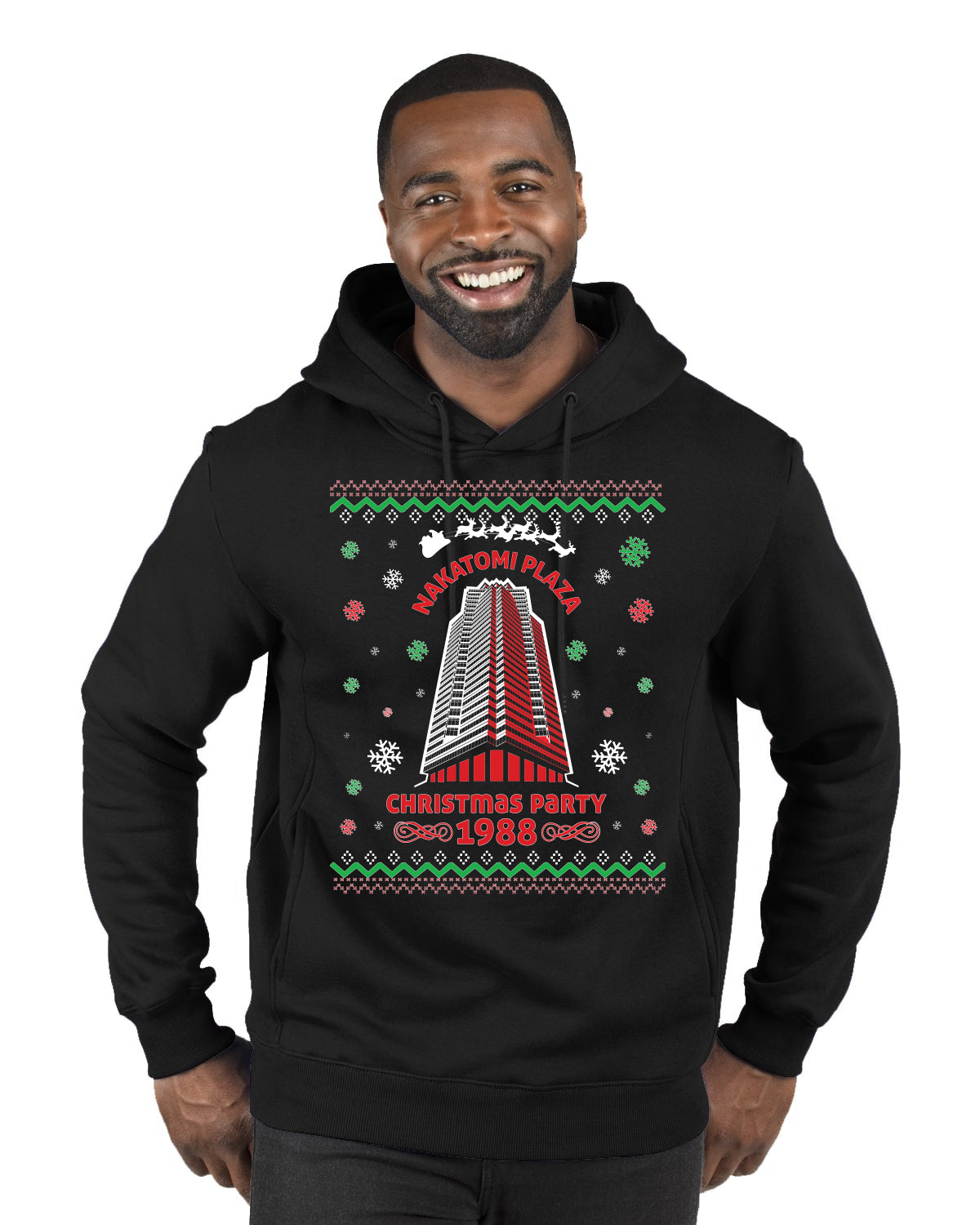 Nakatomi Plaza Christmas Party 1988 Ugly Christmas Sweater Premium Graphic Hoodie Sweatshirt