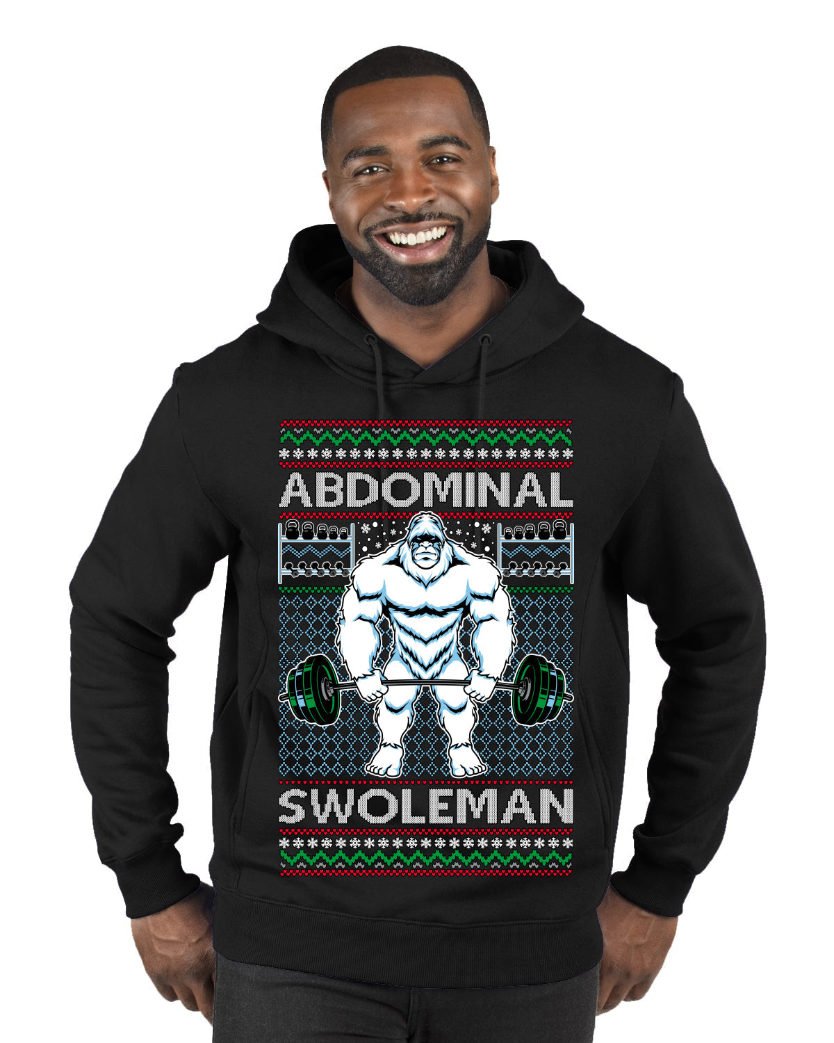 Abdominal Swoleman Fitness Yeti Ugly Christmas Sweater Premium Graphic Hoodie Sweatshirt