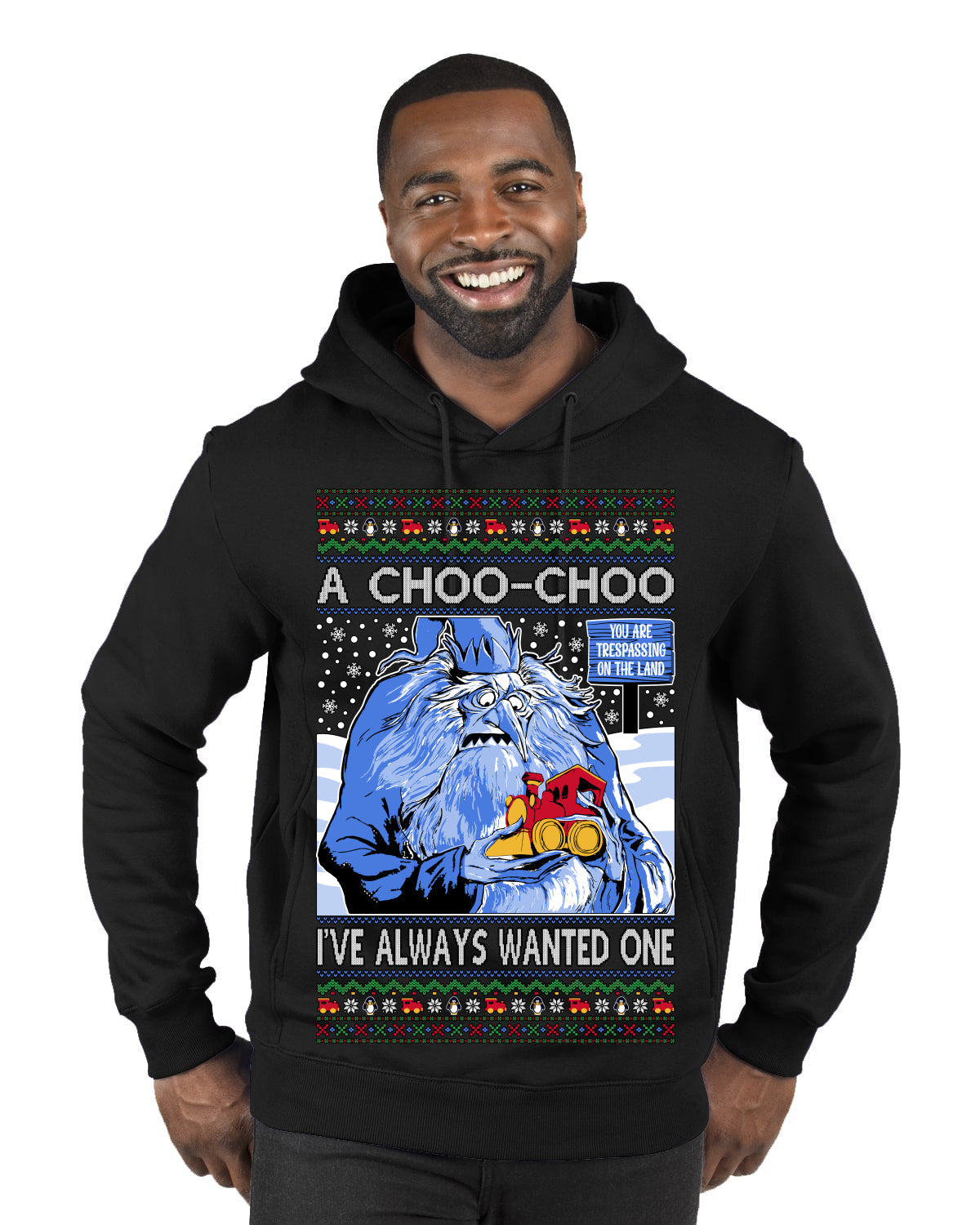 A Choo Choo I've Always Wanted One Winter Warlock Movie Ugly Christmas Sweater Premium Graphic Hoodie Sweatshirt