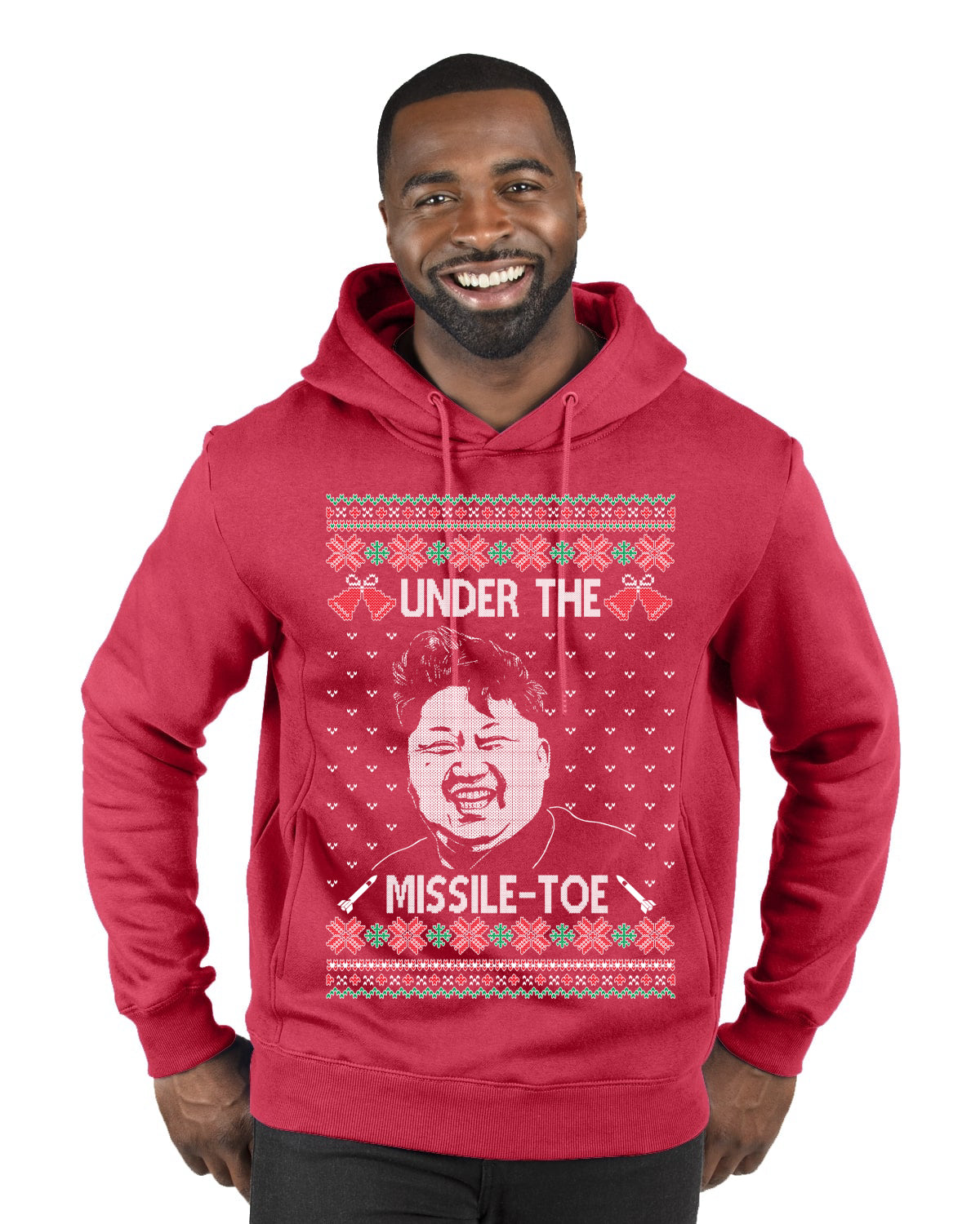 Under The Missle Toe Ugly Christmas Sweater Premium Graphic Hoodie Sweatshirt