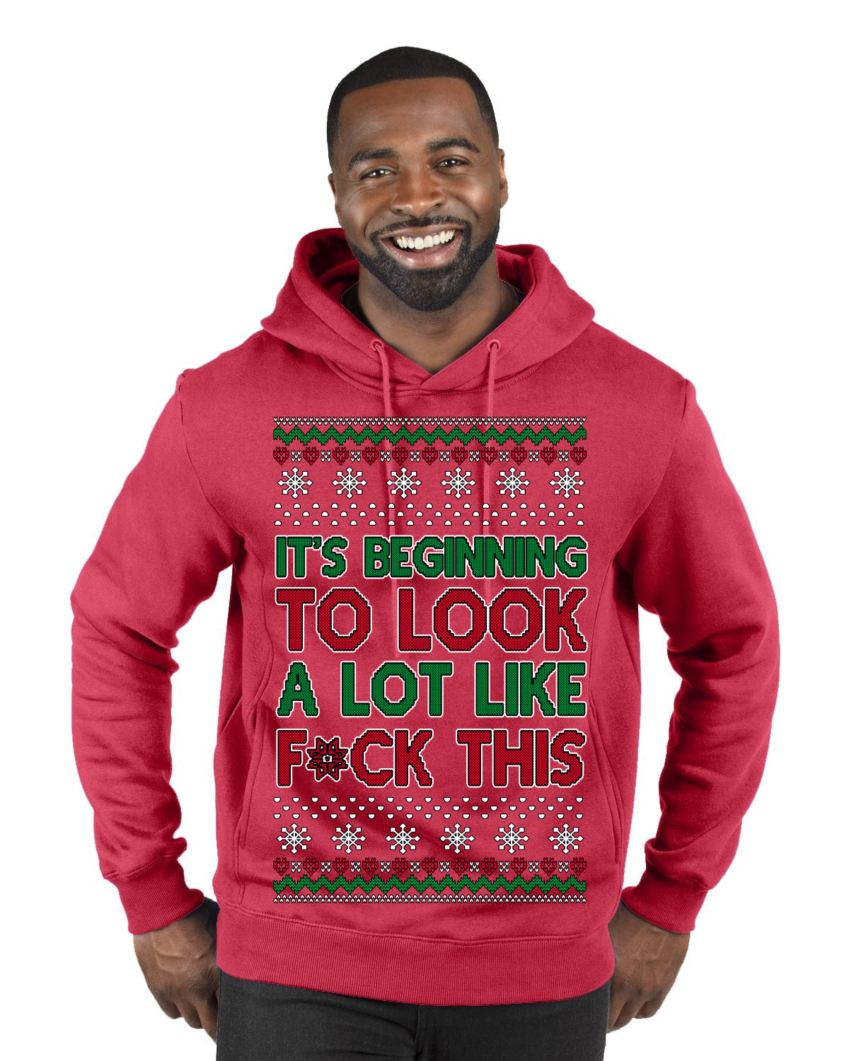It's Beginning to Look a Lot Like F This Clean Funny Ugly Christmas Sweater Premium Graphic Hoodie Sweatshirt