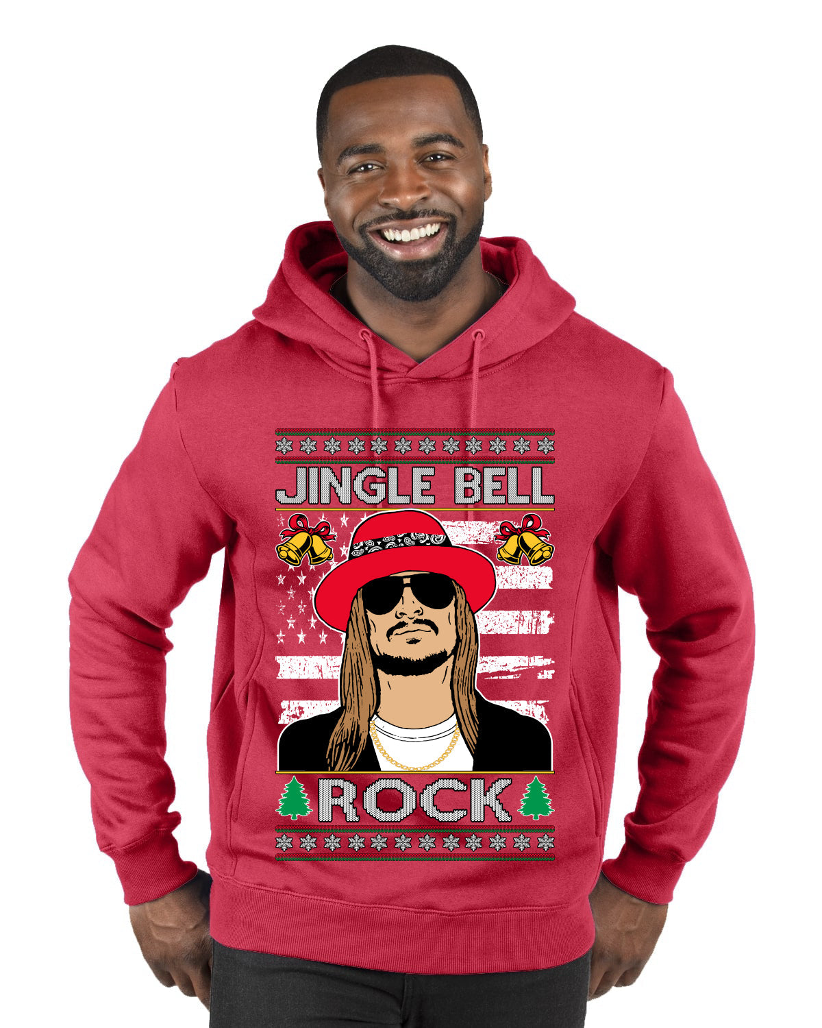 Jingle Bell Rock Kid Rapper Country Music Ugly Christmas Sweater Premium Graphic Hoodie Sweatshirt