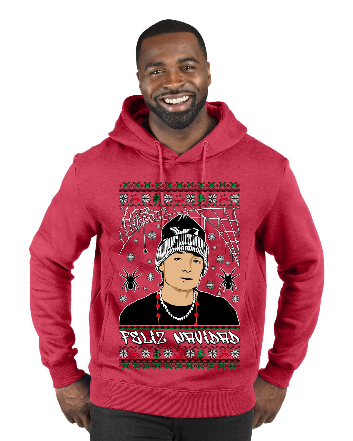 Peso Feliz Navidad Pluma Ugly Christmas Sweater Premium Graphic Hoodie Sweatshirt