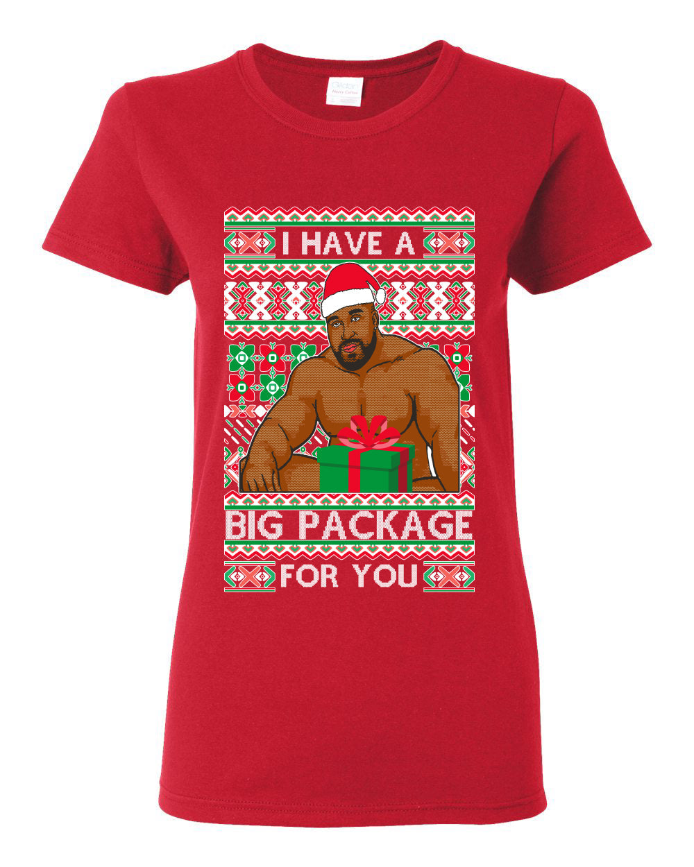 I have a Big package Meme Barry Wood Ugly Christmas Sweater Womens Graphic T-Shirt