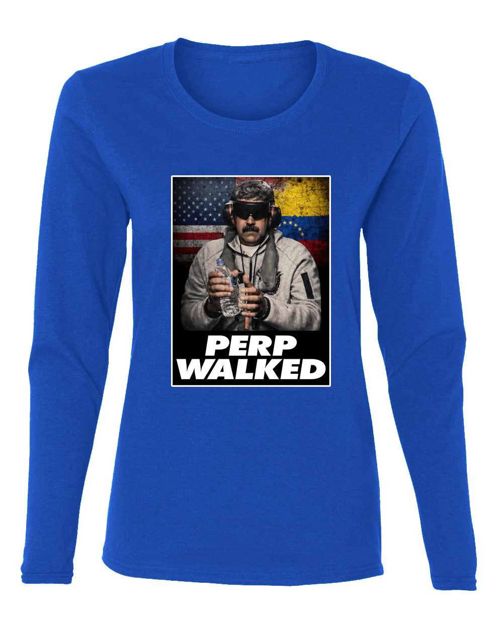 Venezuelan Dictator Maduro Captured Perp Walked Sweater, Womens Graphic Long Sleeve T-Shirt