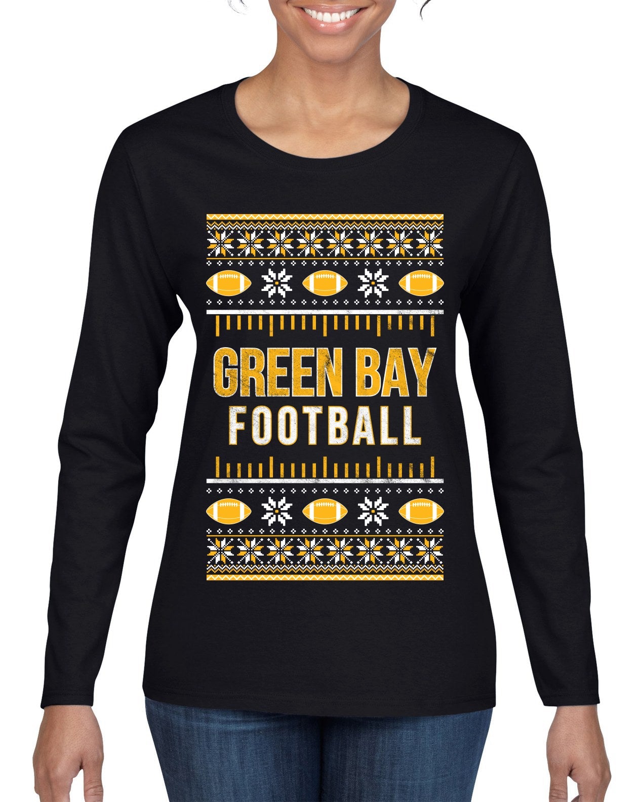 City of Green Bay GB American Football Fantasy Fan Ugly Christmas Sweater Unisex Crewneck Sweatshirt