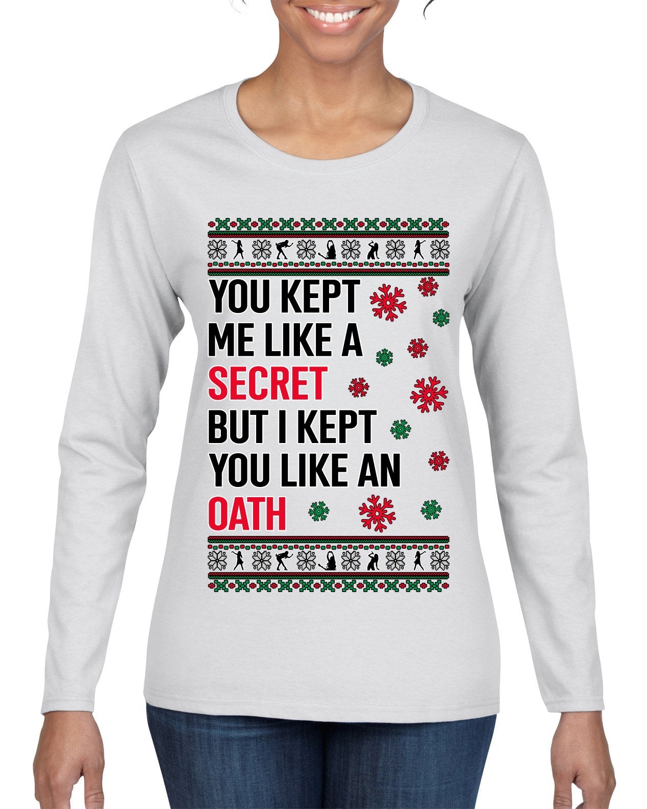 In My Era Movie Christmas Outfit Ugly Christmas Sweater Womens Graphic Long Sleeve T-Shirt