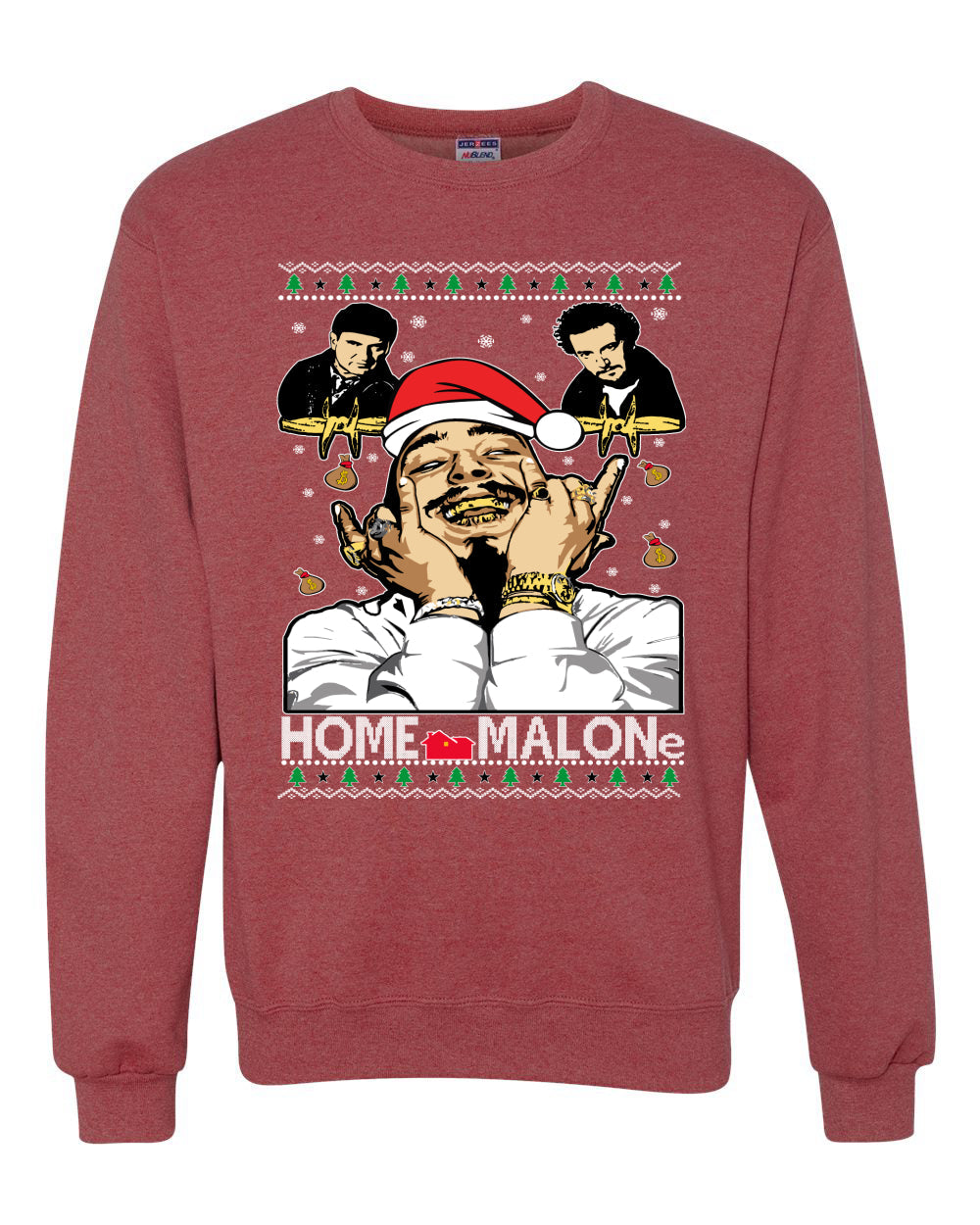 Home Malon White Christmas Unisex Crewneck Graphic Sweatshirt