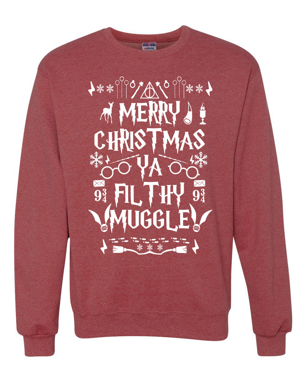 Merry Christmas Ya Filthy Muggle Christmas Unisex Crewneck Graphic Sweatshirt