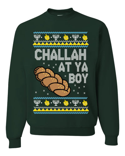 Challah At Ya Boy Ugly Christmas Sweater Unisex Crewneck Sweatshirt