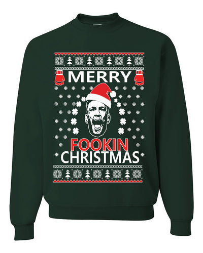 Merry Fookin Christmas Ugly Christmas Sweater Unisex Crewneck Sweatshirt