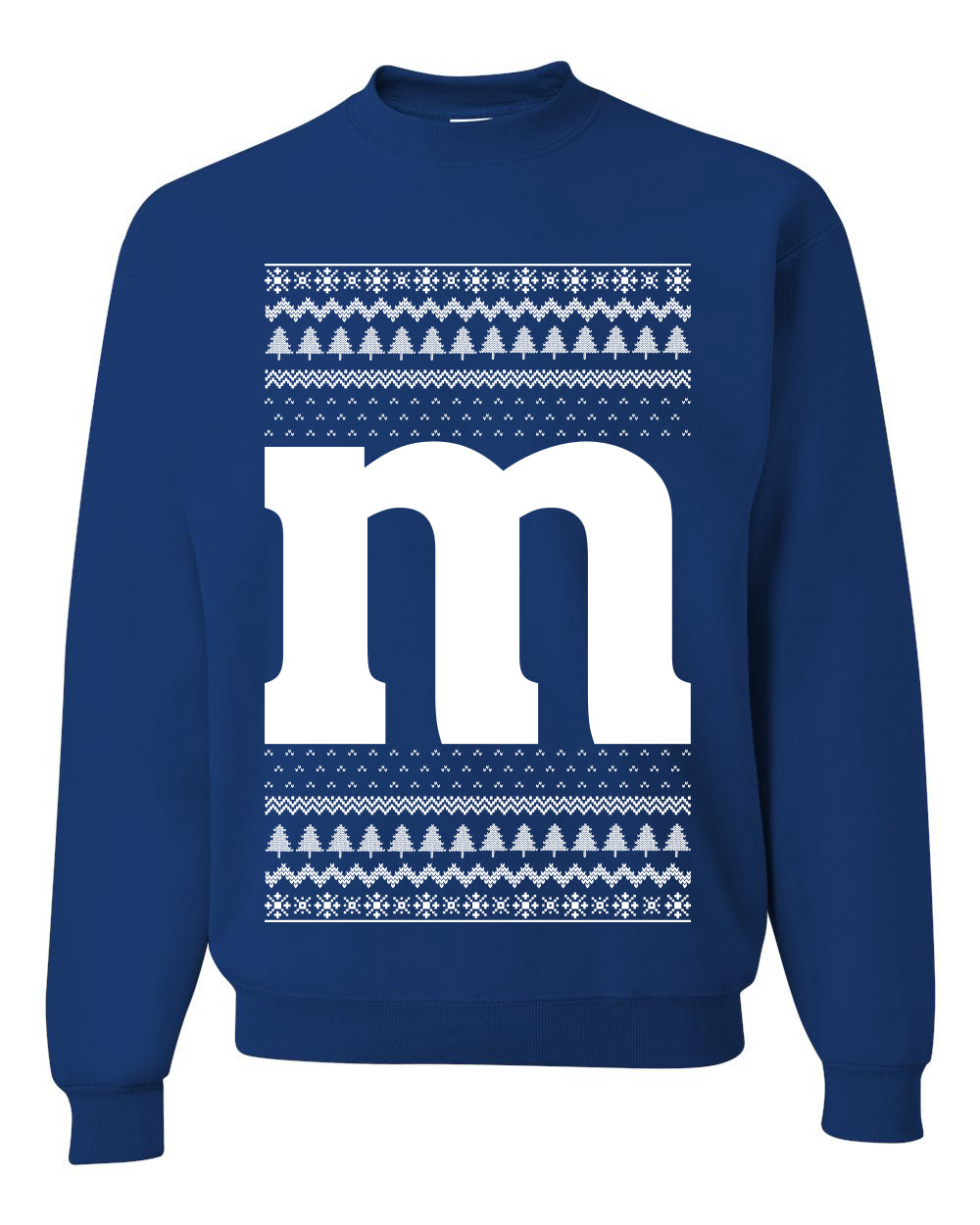 Letter M Christmas Candy, Unisex Ugly Christmas Sweater, Crewneck Sweatshirts
