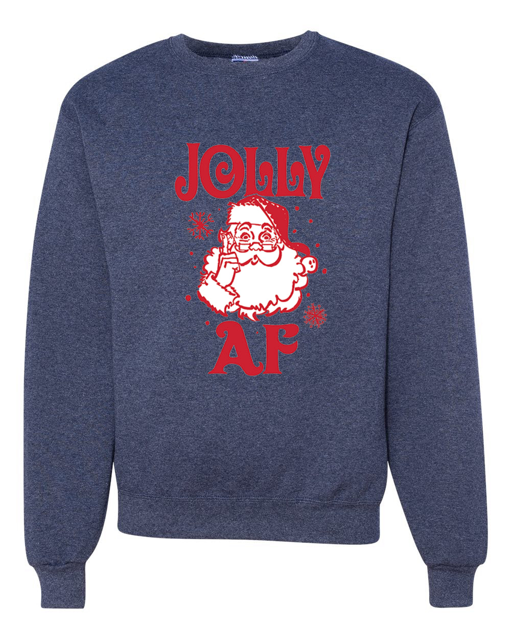 Santa Jolly AF Merry Christmas Unisex Crewneck Graphic Sweatshirt