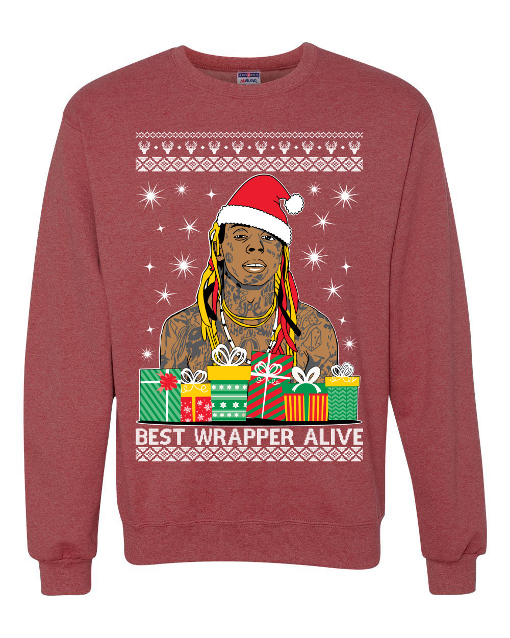 Favorite Wrapper Lil Wayne Ugly Christmas Sweater Unisex Crewneck Sweatshirt
