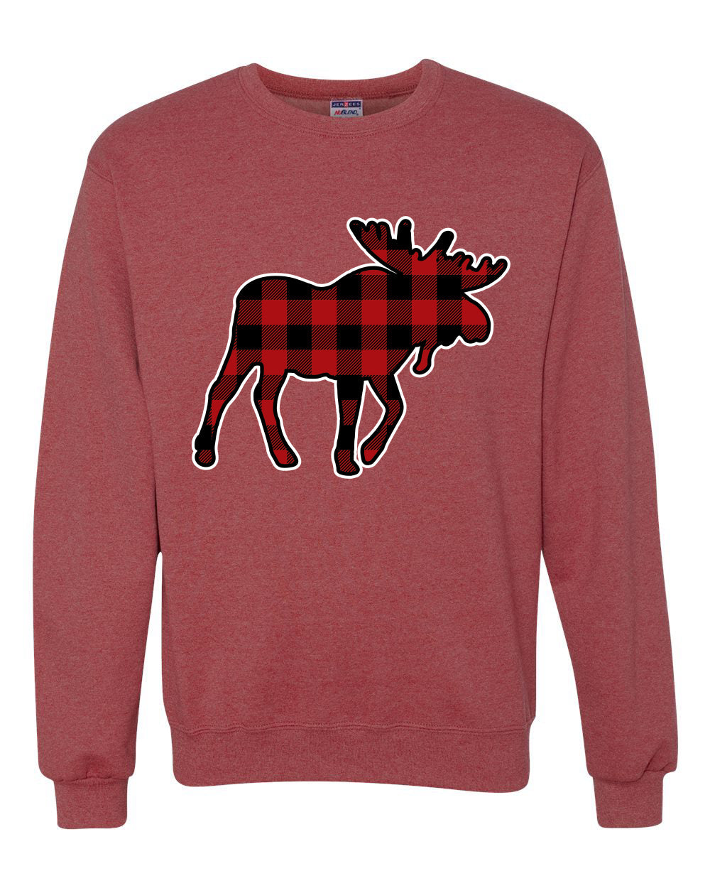 Plaid Buck Unisex Crewneck Sweatshirt