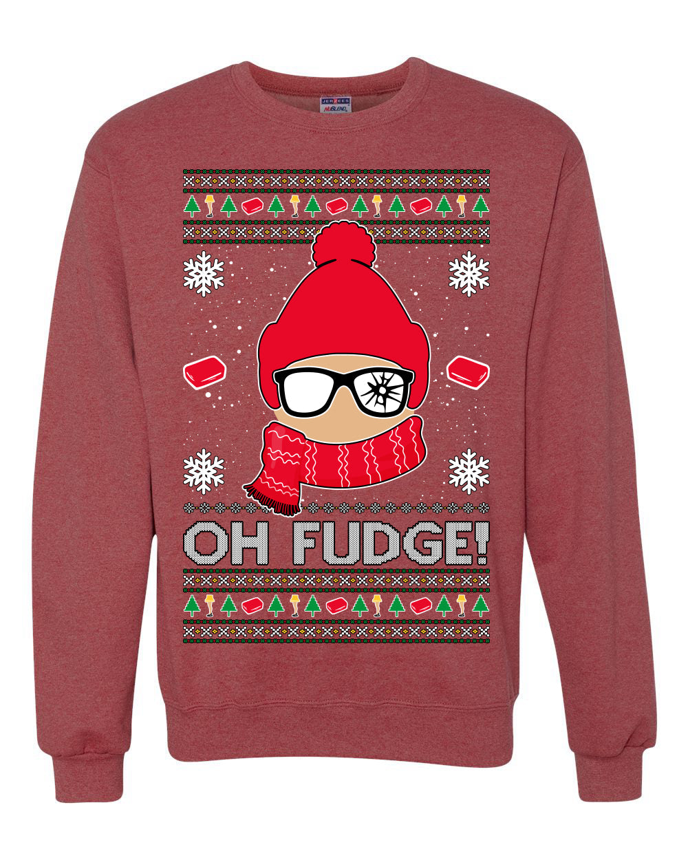Oh Fudge Funny Story Ugly Christmas Sweater Unisex Crewneck Sweatshirt