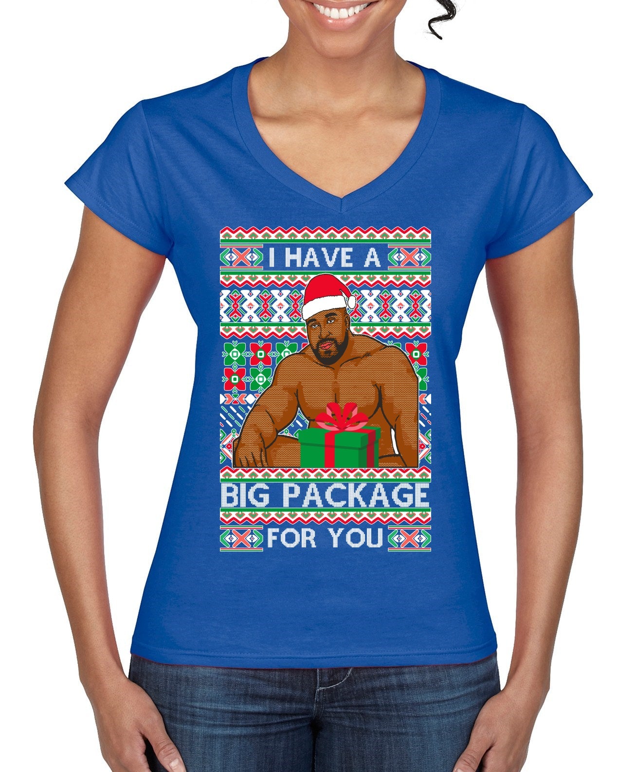 I have a Big package Meme Barry Wood Ugly Christmas Sweater Women’s Standard V-Neck Tee