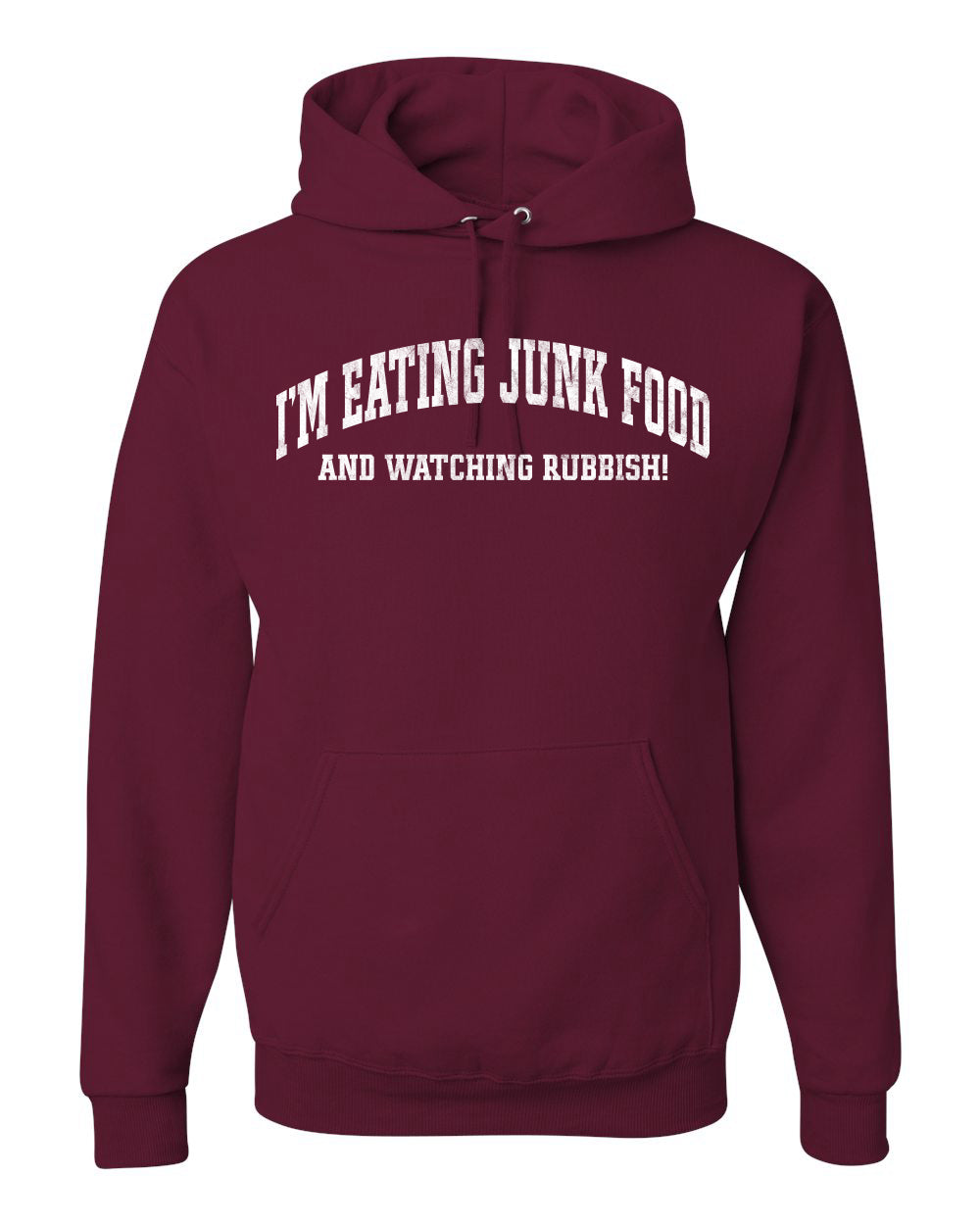 Vintage Movie Quote Eating Junk Food And Watching Rubbish Christmas Unisex Hoodie Sweatshirt