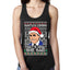 Santas Coming That's What She Said Michael Scott Ugly Christmas Sweater Ladies Racerback Tank Top