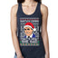 Santas Coming That's What She Said Michael Scott Ugly Christmas Sweater Ladies Racerback Tank Top