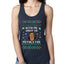 Kith Me Under The Mithletoe Funny Lips Christmas Ladies Racerback Tank Top