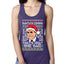 Santas Coming That's What She Said Michael Scott Ugly Christmas Sweater Ladies Racerback Tank Top
