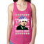 Santa Mike Michael Scott The Office Ugly Christmas Sweater Ladies Racerback Tank Top