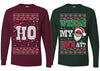 Where My Ho's At? Ho Ugly Christmas Matching Couples Long Sleeve Shirt