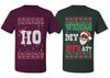 Where My Ho's At? Ho Ugly Christmas Matching Couples Crewneck T-Shirt