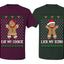Eat My Cookie Lick My Icing Naughty Gingerbread Ugly Christmas Matching Couples Crewneck T-Shirt