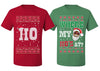 Where My Ho's At? Ho Ugly Christmas Matching Couples Crewneck T-Shirt