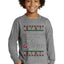 Naughty Nice 6 7 Checklist Ugly Christmas Sweater For Kids | Youth Longsleeve Shirt