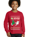6 7 Christmas Hands Ugly Christmas Sweater For Kids | Youth Longsleeve Shirt