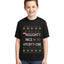 Naughty Nice 4 1 Checklist Ugly Christmas Sweater For Kids | Unisex Boys Girls Graphic Youth T-Shirt