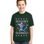 Season's Eatings Shark Ugly Christmas Sweater For Kids | Unisex Boys Girls Graphic Youth T-Shirt