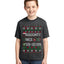 Naughty Nice 6 7 Checklist Ugly Christmas Sweater For Kids | Unisex Boys Girls Graphic Youth T-Shirt
