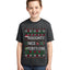 Naughty Nice 4 1 Checklist Ugly Christmas Sweater For Kids | Unisex Boys Girls Graphic Youth T-Shirt