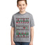 Naughty Nice 4 1 Checklist Ugly Christmas Sweater For Kids | Unisex Boys Girls Graphic Youth T-Shirt