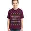 Naughty Nice 6 7 Checklist Ugly Christmas Sweater For Kids | Unisex Boys Girls Graphic Youth T-Shirt