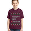 Naughty Nice 6 7 Checklist Ugly Christmas Sweater For Kids | Unisex Boys Girls Graphic Youth T-Shirt